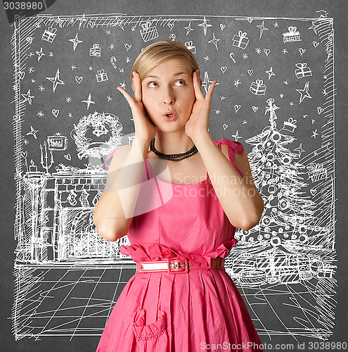 Image of Woman Looking For Christmas Gifts