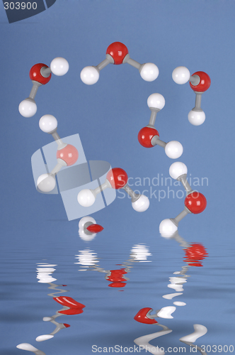 Image of H2O Water Molecule Rain