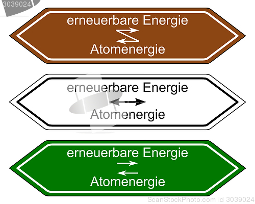 Image of Direction sign energy