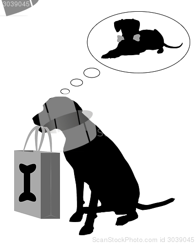 Image of Dog dreams of feeding