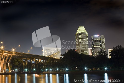 Image of Singapore cityscape at night

