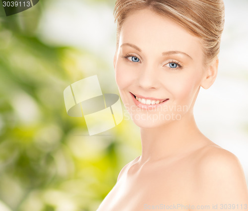 Image of beautiful young woman face