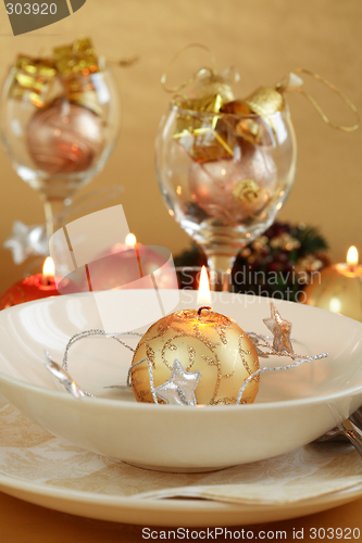 Image of Christmas table setting