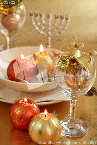 Image of Christmas table setting