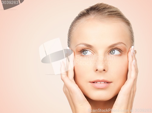 Image of beautiful young woman face