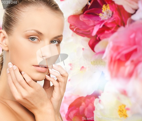 Image of beautiful young woman face