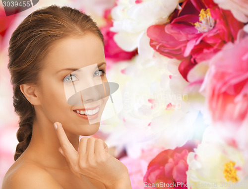 Image of beautiful young woman face