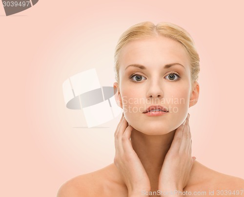 Image of beautiful young woman face