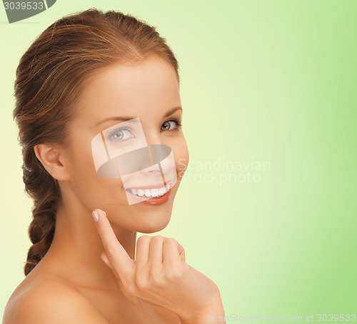 Image of beautiful young woman face
