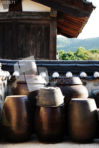 Image of Kimchi pots.