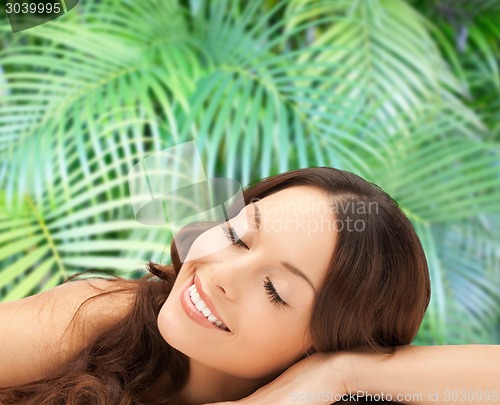 Image of beautiful young woman face