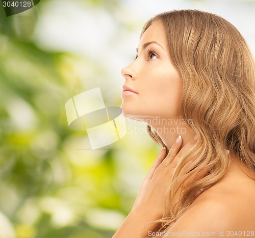 Image of beautiful young woman face