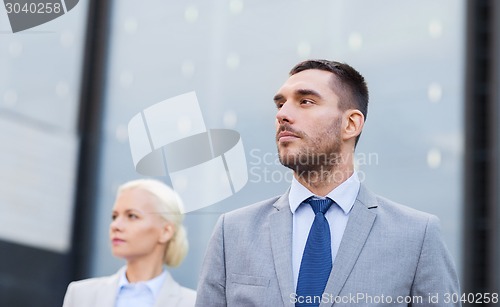 Image of close up of serious businessmen