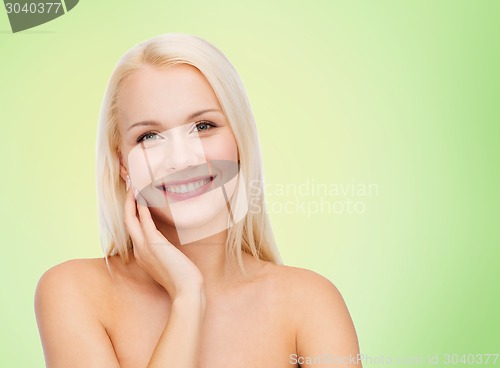 Image of beautiful young woman face