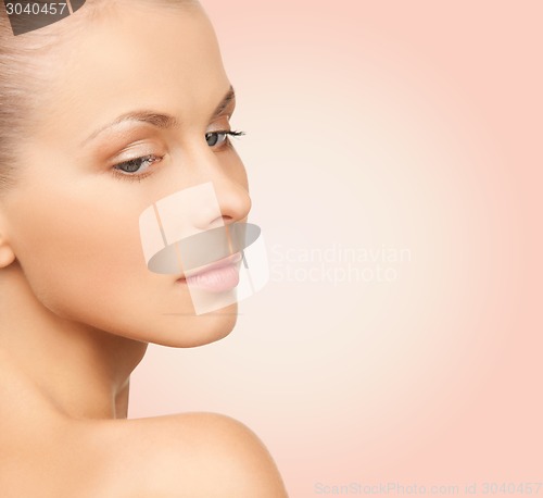 Image of beautiful young woman face