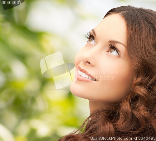 Image of beautiful young woman face