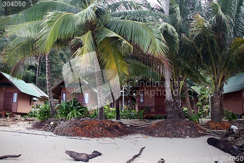 Image of bungalows on the beach