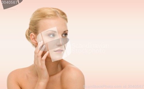 Image of beautiful young woman face