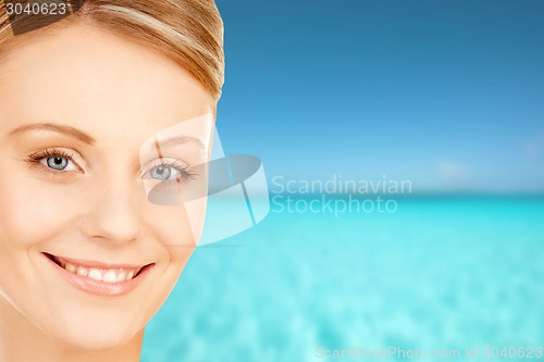 Image of beautiful young woman face