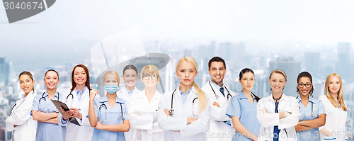 Image of team or group of doctors and nurses