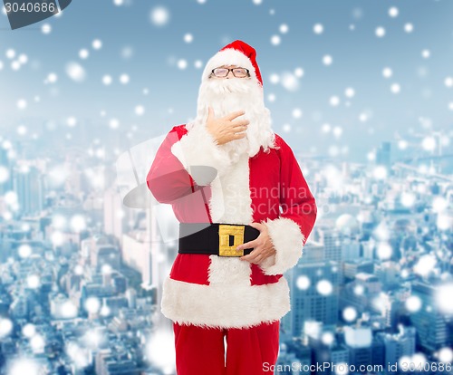 Image of man in costume of santa claus