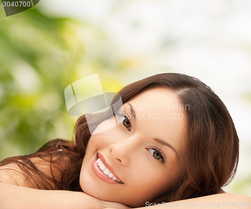 Image of beautiful young woman face