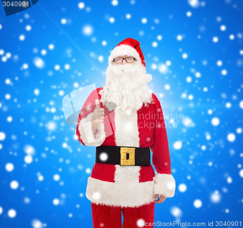 Image of man in costume of santa claus