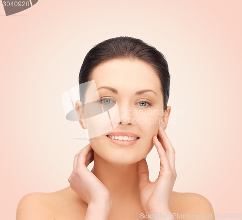 Image of beautiful young woman face