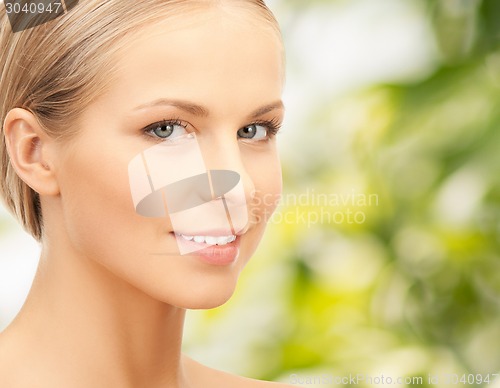 Image of beautiful young woman face