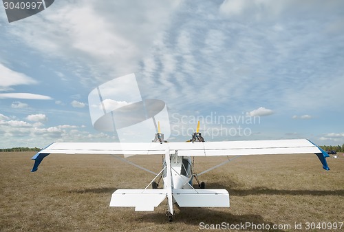 Image of Hydroplane SK-12 Orion on little airport