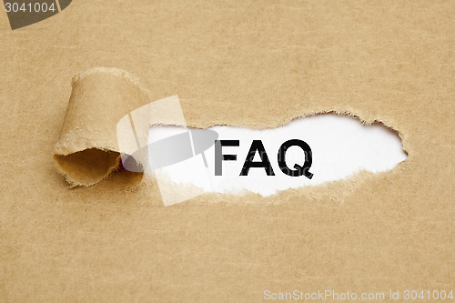 Image of FAQ Torn Paper