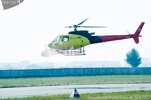 Image of Pilot of Eurocopter AS-350 on airshow