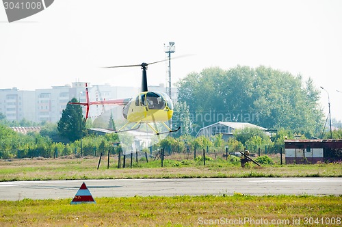 Image of Pilot of Eurocopter AS-350 on airshow