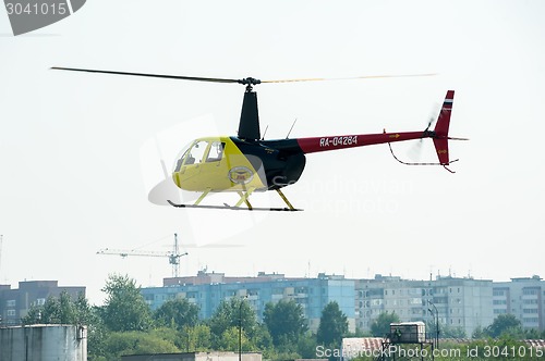 Image of Pilot of Eurocopter AS-350 on airshow