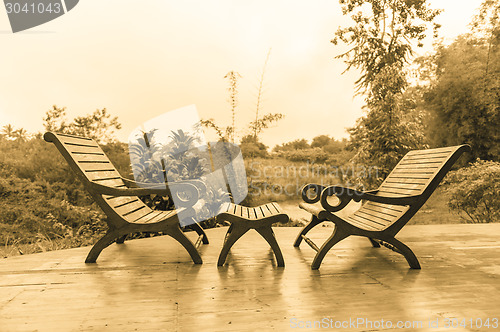 Image of Wooden Deck Chairs