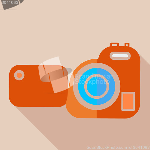 Image of Modern flat design concept icon Video camera. Vector illustratio