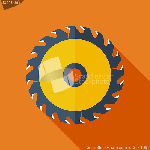 Image of Modern flat design concept icon. Vector illustration.Saw circula