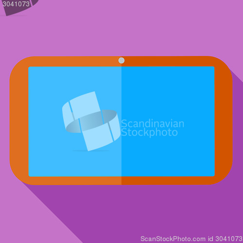 Image of Modern flat design concept icon tablet  computer. Vector illustr