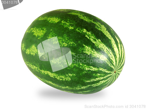 Image of ripe watermelon isolated on white background