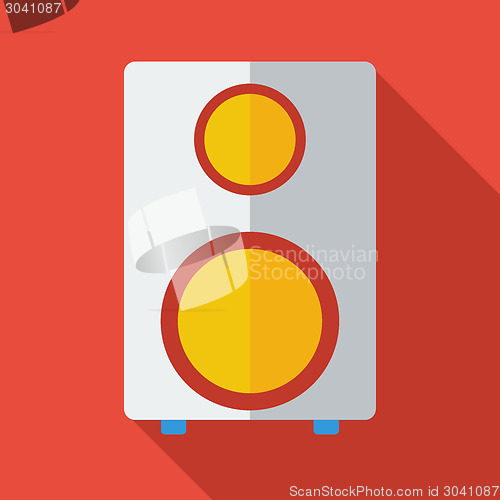 Image of Modern flat design concept icon Speaker. Vector illustration.