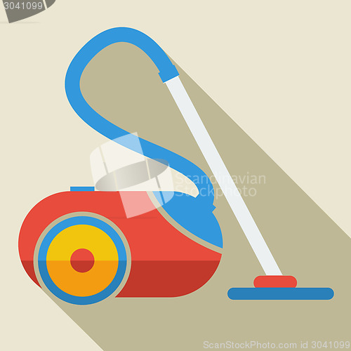 Image of Modern flat design concept icon vacuum cleaner. Vector illustrat