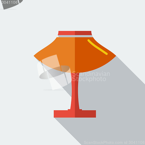 Image of Modern flat design concept icon Table light lamp. Vector illustr