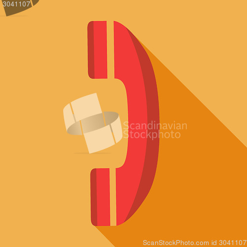 Image of Modern flat design concept icon  phone. Vector illustration.