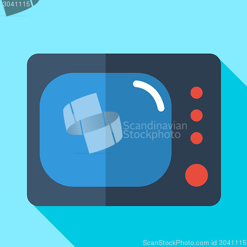 Image of Modern flat design concept icon monitor  tv. Vector illustration