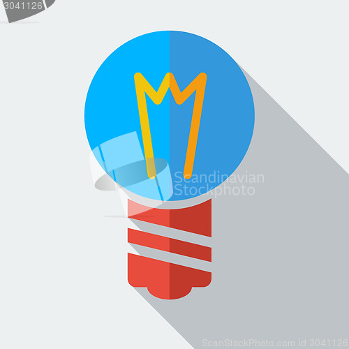 Image of Modern flat design concept icon lamp. Vector illustration.