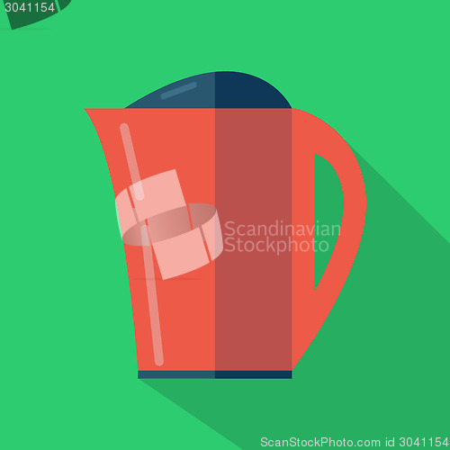 Image of Modern flat design concept icon. Kettle tea and Coffee makers. V