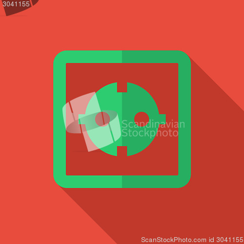 Image of Modern flat design concept icon electrical outlet. Vector illust