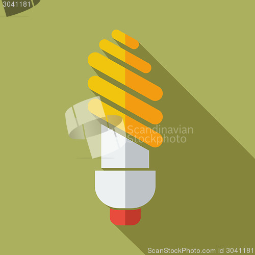 Image of Modern flat design concept icon lamp. Vector illustration.