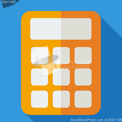 Image of Modern flat design concept icon calculator. Vector illustration.