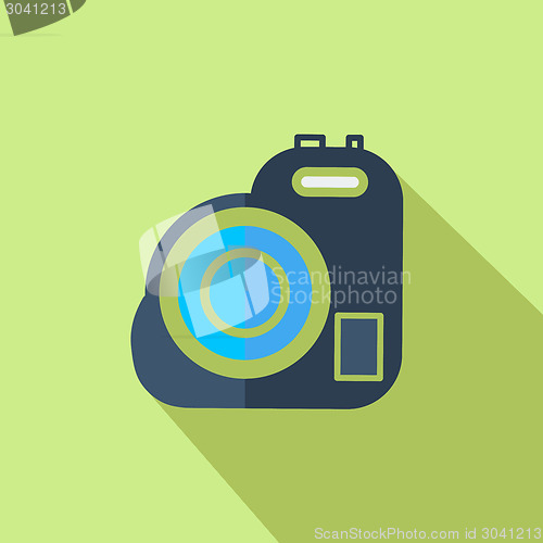 Image of Modern flat design concept icon Video camera. Vector illustratio